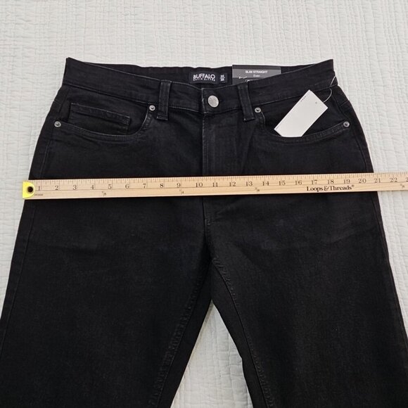 Buffalo David Bitton Evan Jeans Men's 34x32 NEW Black Wash Straight Stretch NWT - Picture 11 of 16